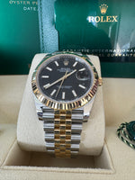 Load image into Gallery viewer, Rolex Datejust 41 Black Index Dial 126333 2024 Jubilee