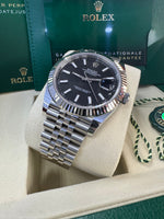 Load image into Gallery viewer, Rolex Datejust 41mm 126334 2025 Black Index Dial Jubilee