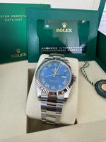 Load image into Gallery viewer, Rolex Datejust 41mm 126334 2025 Blue Roman Dial Oyster