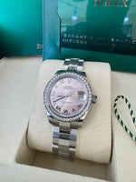 Load image into Gallery viewer, Rolex Datejust 28mm 279384RBR 2024 Pink Roman Dial Oyster