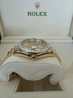 Load image into Gallery viewer, Rolex Day-Date 41mm 2015 Champagne Dial 218238 Diamond Bezel 5.00ct