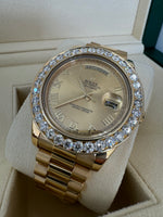 Load image into Gallery viewer, Rolex Day-Date 41mm 2015 Champagne Dial 218238 Diamond Bezel 5.00ct