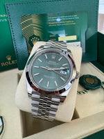 Load image into Gallery viewer, Rolex Datejust 41mm 126300 2025 Green Jubilee