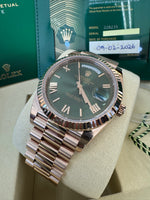 Load image into Gallery viewer, Rolex Day-Date 40 Olive Dial 228235 2026 (60th Anniversary)