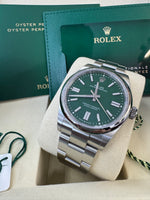 Load image into Gallery viewer, Rolex Oyster Perpetual 41mm 2026 Green Dial 134300