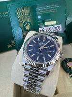 Load image into Gallery viewer, Rolex Datejust 41mm 126334 2026 Blue Index Dial Jubilee
