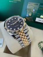 Load image into Gallery viewer, Rolex Datejust 41 Black Diamond Dial 126333 2023 Jubilee