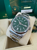 Load image into Gallery viewer, Rolex Oyster Perpetual 41mm 2023 Green Dial 124300
