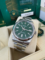 Load image into Gallery viewer, Rolex Oyster Perpetual 41mm 2023 Green Dial 124300