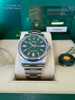Load image into Gallery viewer, Rolex Oyster Perpetual 41mm 2023 Green Dial 124300