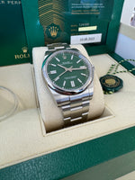 Load image into Gallery viewer, Rolex Oyster Perpetual 41mm 2023 Green Dial 124300