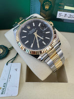Load image into Gallery viewer, Rolex Datejust 41 Black Index Dial 126333 2025 Oyster