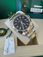 Load image into Gallery viewer, Rolex Datejust 41 Black Index Dial 126333 2025 Oyster