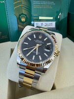 Load image into Gallery viewer, Rolex Datejust 41 Black Index Dial 126333 2025 Oyster