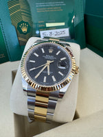 Load image into Gallery viewer, Rolex Datejust 41 Black Index Dial 126333 2025 Oyster