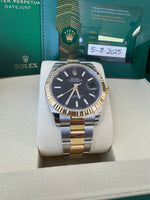 Load image into Gallery viewer, Rolex Datejust 41 Black Index Dial 126333 2025 Oyster