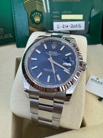 Load image into Gallery viewer, Rolex Datejust 41mm 126334 2025 Blue Index Dial Oyster