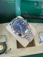Load image into Gallery viewer, Rolex Datejust 41mm 126334 2026 Green Bright Blue Dial Jubilee
