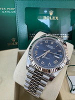 Load image into Gallery viewer, Rolex Datejust 41mm 126334 2026 Green Bright Blue Dial Jubilee