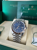 Load image into Gallery viewer, Rolex Datejust 41mm 126334 2026 Green Bright Blue Dial Jubilee