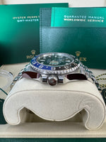 Load image into Gallery viewer, Rolex GMT-Master II "BatGirl" 2026 126710BLNR Jubilee New Wood Card
