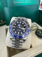 Load image into Gallery viewer, Rolex GMT-Master II "BatGirl" 2026 126710BLNR Jubilee New Wood Card