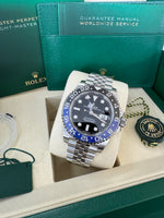 Load image into Gallery viewer, Rolex GMT-Master II "BatGirl" 2026 126710BLNR Jubilee New Wood Card
