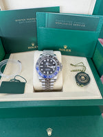 Load image into Gallery viewer, Rolex GMT-Master II "BatGirl" 2026 126710BLNR Jubilee New Wood Card