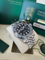 Load image into Gallery viewer, Rolex GMT-Master II "Bruce Wayne" 2026 126710GRNR Jubilee New Wood Card