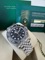 Load image into Gallery viewer, Rolex GMT-Master II "Bruce Wayne" 2026 126710GRNR Jubilee New Wood Card
