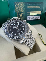 Load image into Gallery viewer, Rolex GMT-Master II "Bruce Wayne" 2026 126710GRNR Jubilee New Wood Card