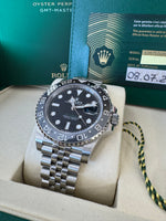 Load image into Gallery viewer, Rolex GMT-Master II "Bruce Wayne" 2026 126710GRNR Jubilee New Wood Card