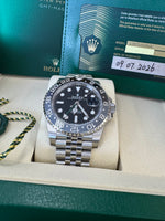 Load image into Gallery viewer, Rolex GMT-Master II "Bruce Wayne" 2026 126710GRNR Jubilee New Wood Card