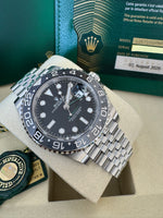 Load image into Gallery viewer, Rolex GMT-Master II "Bruce Wayne" 2026 126710GRNR Jubilee Full Stickers New Wood Card