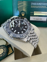 Load image into Gallery viewer, Rolex GMT-Master II "Bruce Wayne" 2026 126710GRNR Jubilee Full Stickers New Wood Card