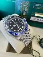 Load image into Gallery viewer, Rolex GMT-Master II "BatGirl" 2026 126710BLNR Jubilee WoodCard