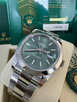 Load image into Gallery viewer, Rolex Datejust 41mm 126300 2026 Green Oyster