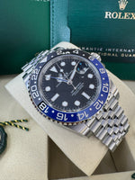 Load image into Gallery viewer, Rolex GMT-Master II "BatGirl" 2026 126710BLNR Jubilee WoodCard