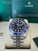 Load image into Gallery viewer, Rolex GMT-Master II "BatGirl" 2026 126710BLNR Jubilee WoodCard