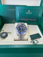 Load image into Gallery viewer, Rolex GMT-Master II "BatGirl" 2026 126710BLNR Jubilee WoodCard