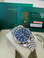 Load image into Gallery viewer, Rolex Datejust 41mm 126334 2026 Blue Index Dial Jubilee