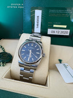 Load image into Gallery viewer, Rolex Oyster Perpetual 34mm 2020 Blue Dial 124200