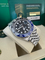 Load image into Gallery viewer, Rolex GMT-Master II "BatGirl" 2026 126710BLNR Jubilee WoodCard