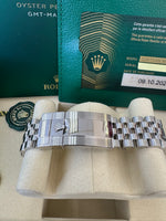 Load image into Gallery viewer, Rolex GMT-Master II "BatGirl" 2026 126710BLNR Jubilee WoodCard