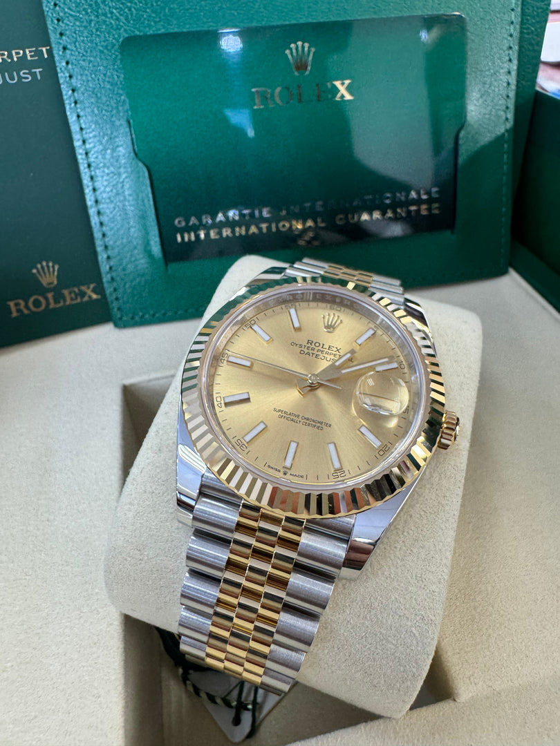Rolex Datejust 41 Champagne Index Dial 126333 2025 Jubilee