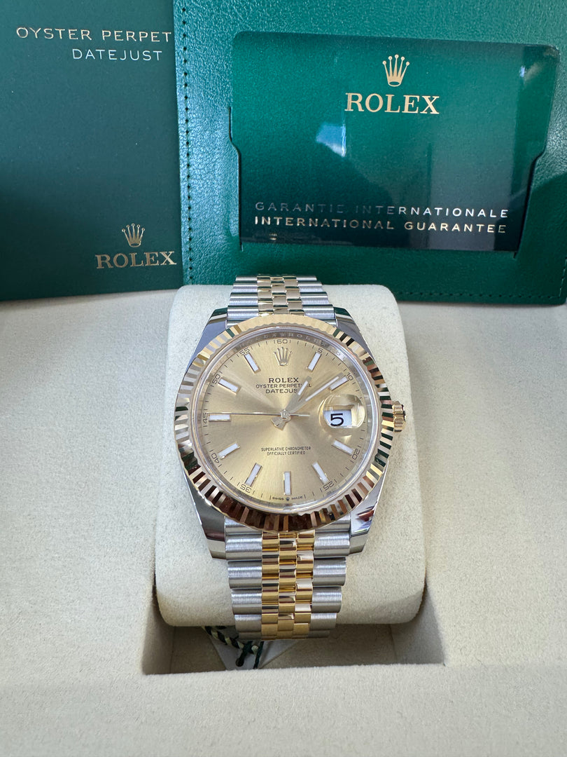 Rolex Datejust 41 Champagne Index Dial 126333 2025 Jubilee