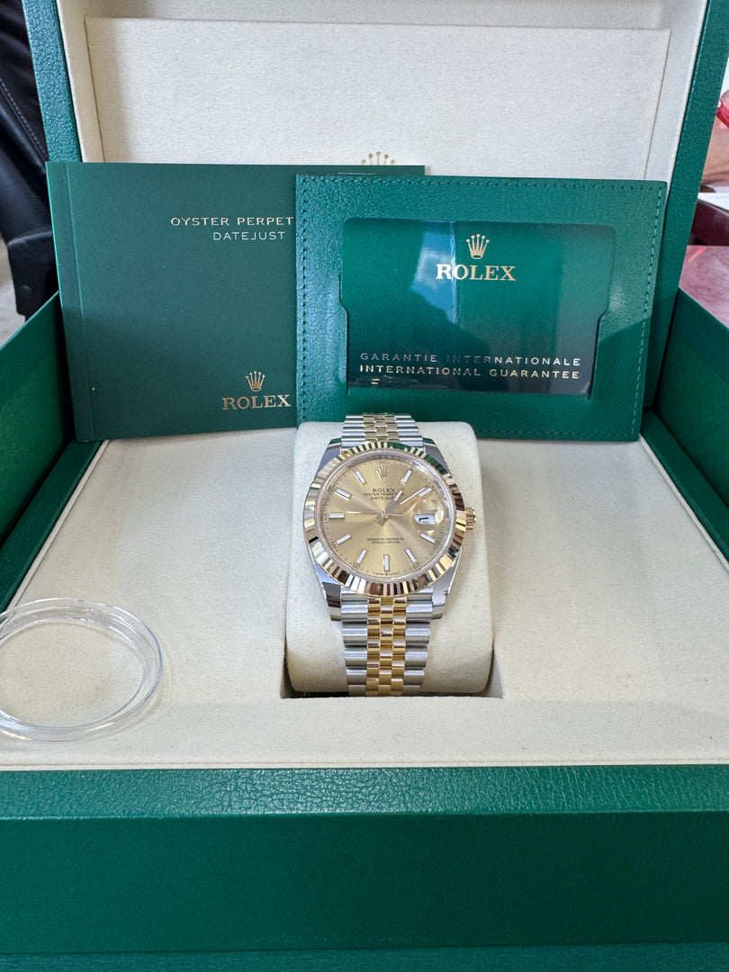 Rolex Datejust 41 Champagne Index Dial 126333 2025 Jubilee