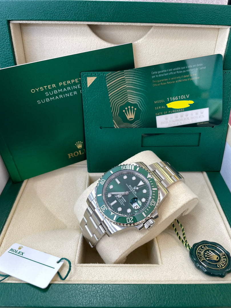 Rolex Submariner Date 116610LV Unworn Hulk Full Stickers