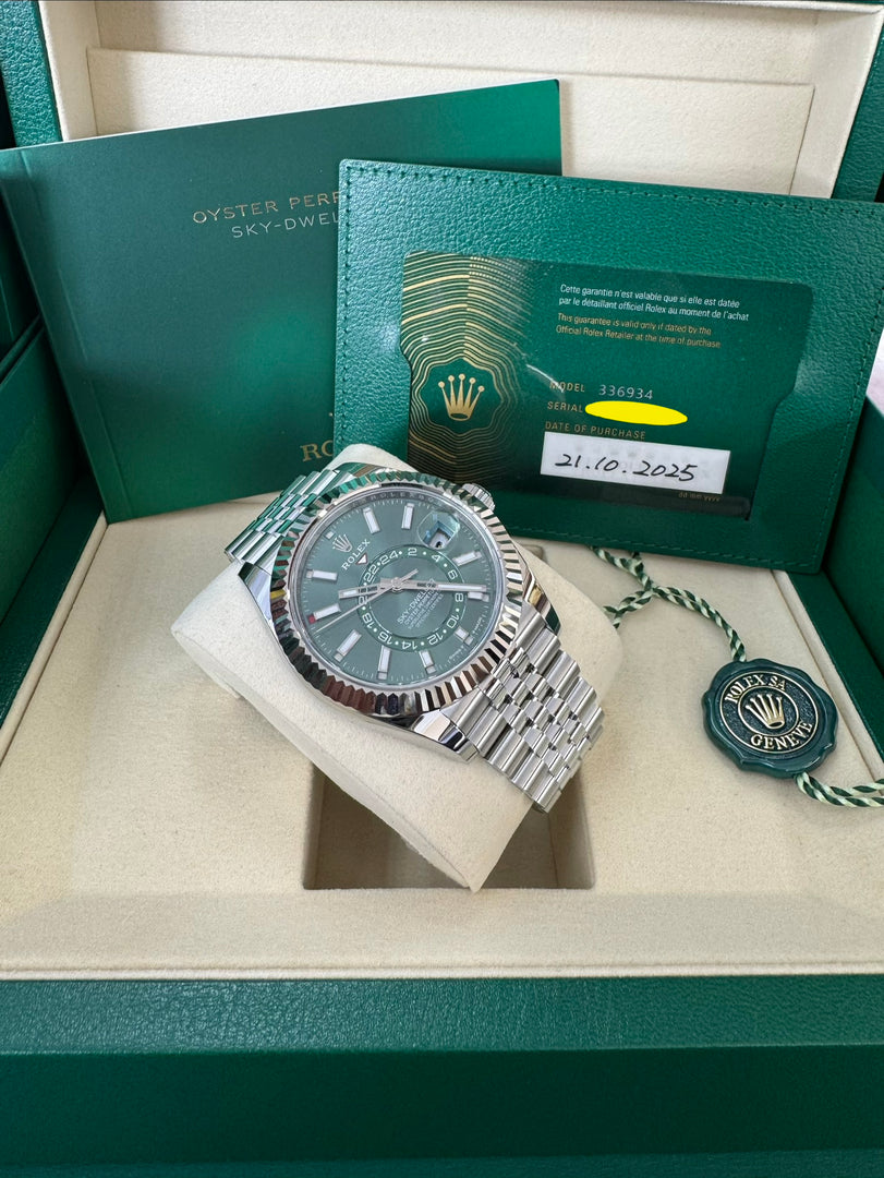 Rolex Sky-Dweller 336934 Mint Green Dial 2025 Jubilee