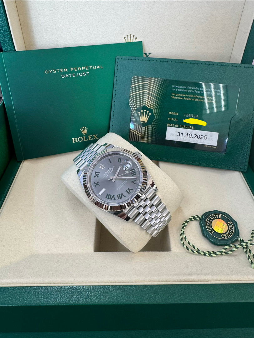Rolex Datejust 41mm 126334 2025 Wimbeldon Dial Jubilee